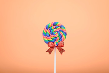 Colored candy lollipop