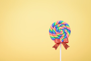 Colored candy lollipop