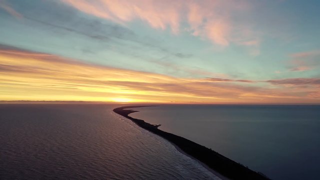 sunset Hel, Poland