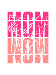 kratzer risse mom wow mama mutter frau beste ehefrau kinder muttertag design cool liebe oma familie super logo