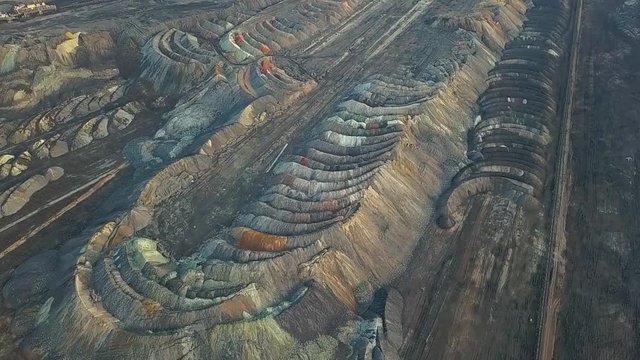 Flying over mines in Greece