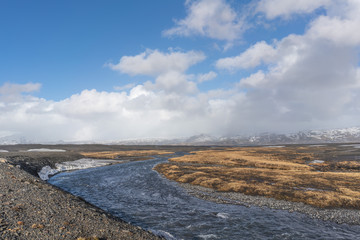 Fluss in der schwarzen W&uuml;ste Island