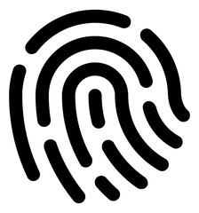 Fingerprint ID Vector Icon