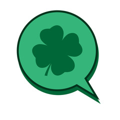 Fototapeta premium Clover Speech Bubble