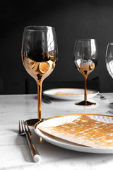 Golden Dinner Table