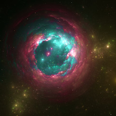 Obraz premium Abstract fractal background, computer-generated illustration.