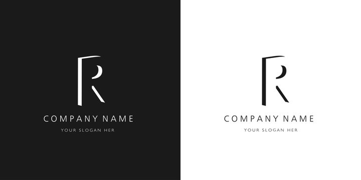r logo letter design	