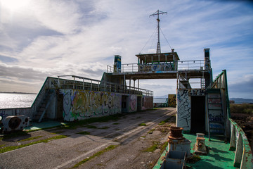 Abandoned passagers ship