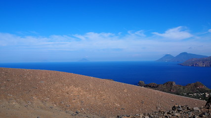 View from the top of Vulcano island, Aeolian Islands