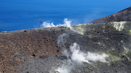 View from the top of Vulcano island, Aeolian Islands