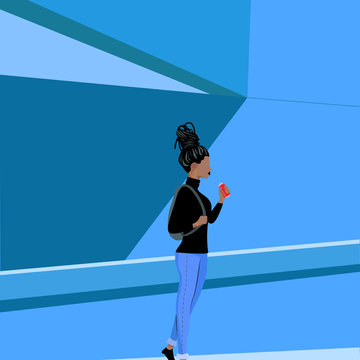 Vector - Mujer morena & Arquitectura