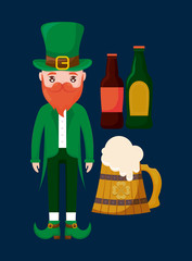 man irish with beers avatar character
