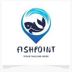 Fish Point Logo Design Template Inspiration
