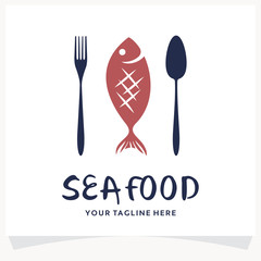 Sea Food Logo Design Template Inspiration