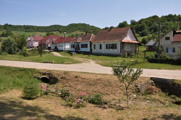 country road in Slatinita,BISTRITA,Romania