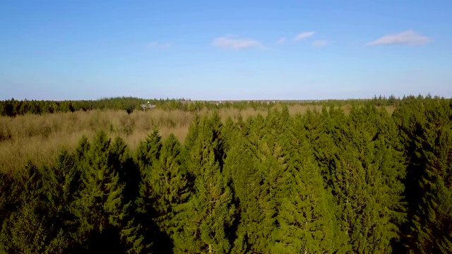 Drone Shot of The Westerbork Synthesis Radio Telescope (WSRT). An aperture synthesis interferometer consisting of a linear array of 14 antennas