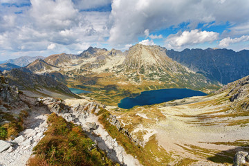 Aerial view of Big Pond "Wielki Staw" in Five Polish Ponds Valley "Dolina Pieciu Stawow Polskich", Tatry mountains, Poland © lukszczepanski