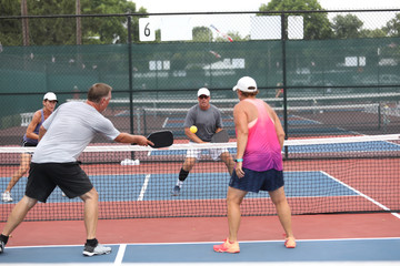 Pickleball mixed doubles tournament play