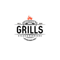 Hot Grill logo vintage 