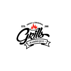 Hot Grill logo vintage 