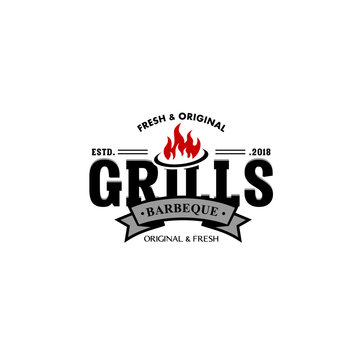Hot Grill logo vintage 