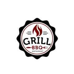 Hot Grill logo vintage 