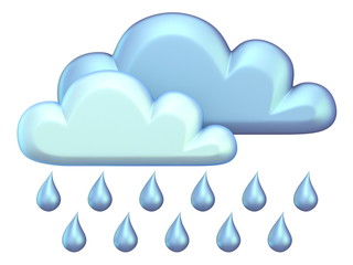 Weather icon HEAVY RAIN 3D