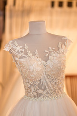 Fototapeta na wymiar Wedding dress, detail.