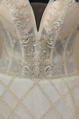 Wedding dress, detail.