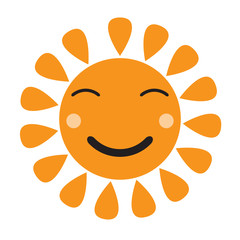 Isolated happy sun image. Vector illustration design