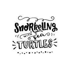 Snorkeling With Sea Turtles inscription