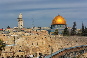 Jerusalem Old City - Western Wall and the Dome of the Rock