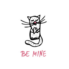 Happy Valentines Day card. Vector illustration.