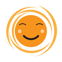 Isolated happy sun image. Vector illustration design