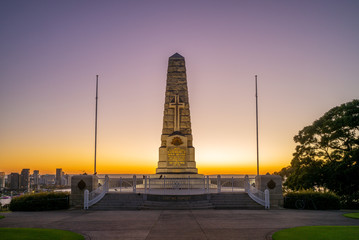 State War Memorial in perth, australia at dawn