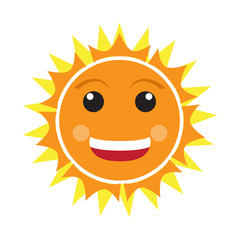 Isolated happy sun image. Vector illustration design