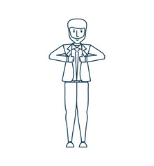 businessman elegant avatar character