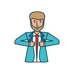 businessman elegant avatar character