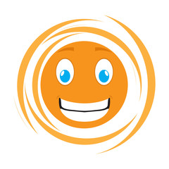 Fototapeta premium Isolated happy sun image. Vector illustration design