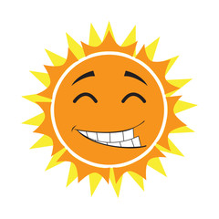 Isolated happy sun image. Vector illustration design