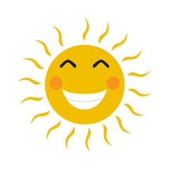 Isolated happy sun image. Vector illustration design