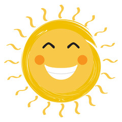 Isolated happy sun image. Vector illustration design