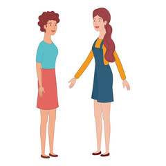 young women standing avatar character