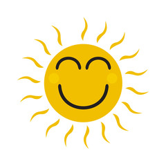 Isolated happy sun image. Vector illustration design