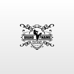 Muay Thai Stamp Team Sport Vector Logo