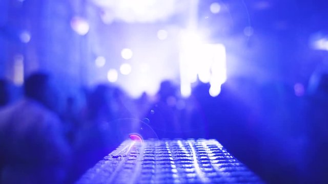 Turning up at at an iridescent nightclub in Chicago, IL. (out of focus view)