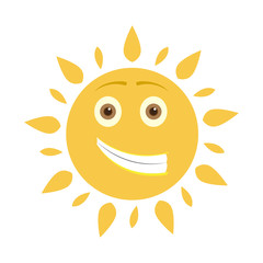 Isolated happy sun image. Vector illustration design