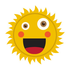 Isolated happy sun image. Vector illustration design