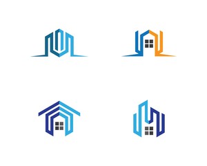 Real estate logo icon illustration