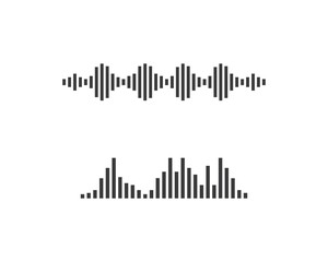 Sound wave logo template vector icon